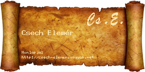 Csech Elemér névjegykártya