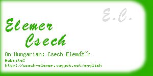 elemer csech business card